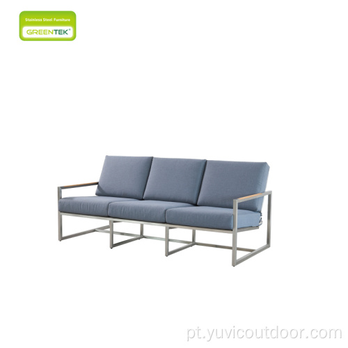Lazer de três lugares sofá ao ar livre móveis ao ar livre
